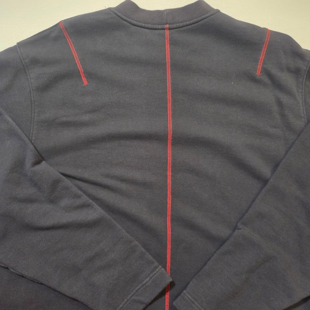 Jordan Mens Black Crewneck Sweatshirt Red Contrast Stitch Jumpman XL Long Sleeve - Picture 11 of 11